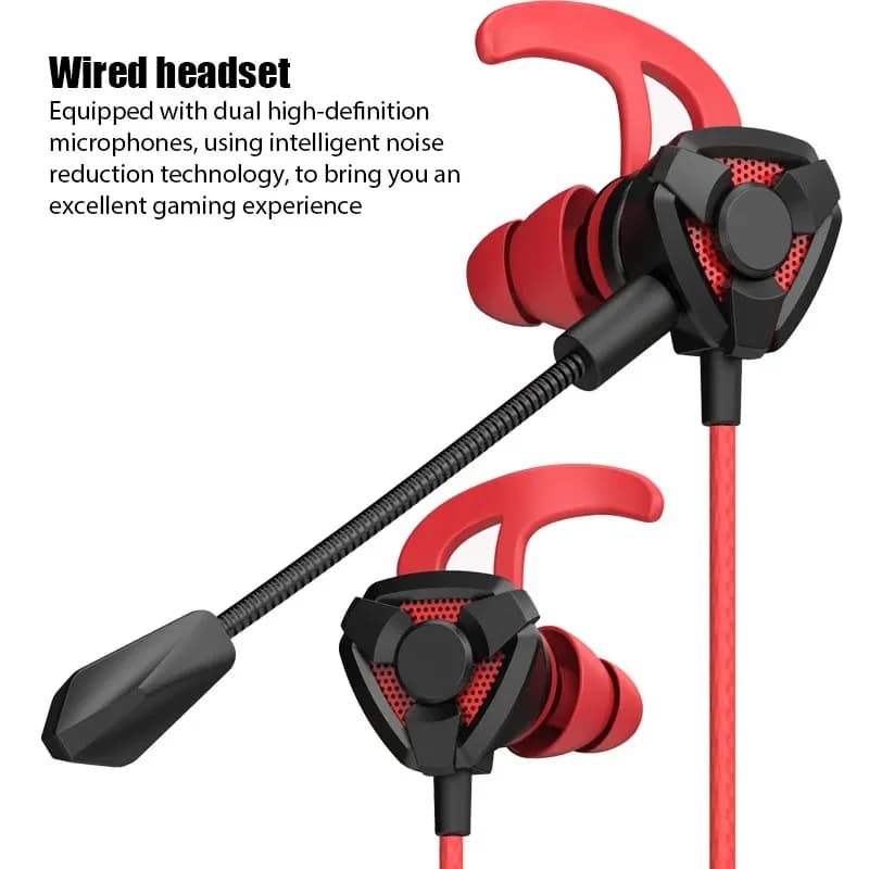 Gamer Headphones com microfone, fone de ouvido com fio, Gaming Earbuds, Headset para Pubg, PS4, csgo, telefone, tablet, laptop, jogo universal