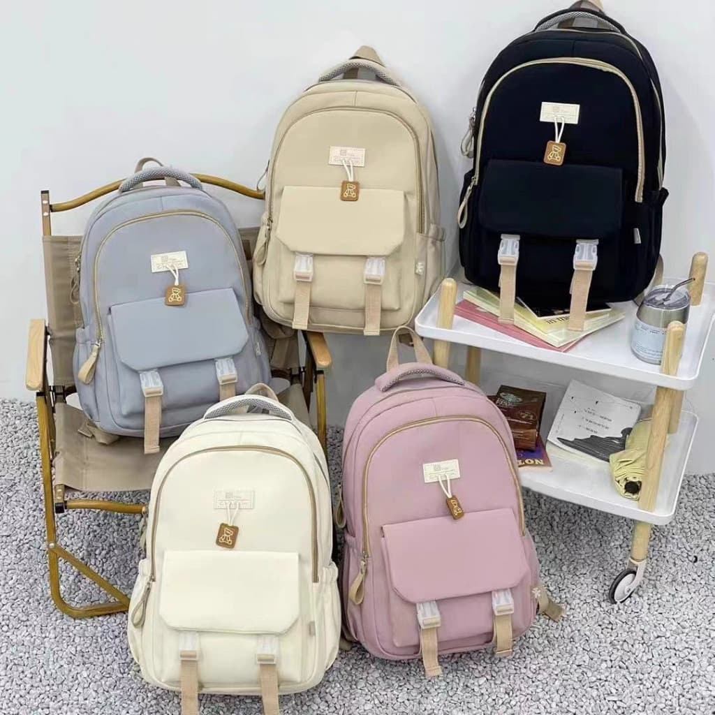 Mochila Reforçada Casal Feminina Escolar Grande Capacidade Mochila De Coreana Promocao