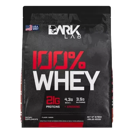 Whey Protein Concentrado 100% 900g Refil Dark Lab Sabor Cookies