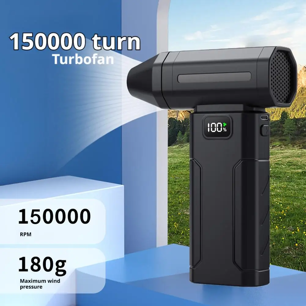 X8 sem escova turbo jet ventilador 150000rpm poderoso ventilador de ar elétrico aspirador pó portátil ferramenta puissant ar para carro